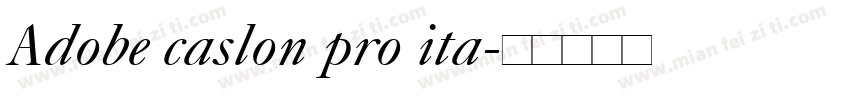 Adobe caslon pro ita字体转换